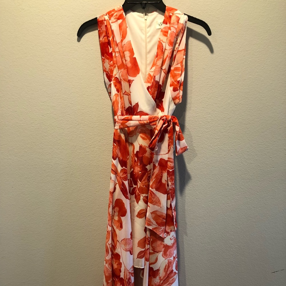 NWT Floral Chiffon High-Low Dress